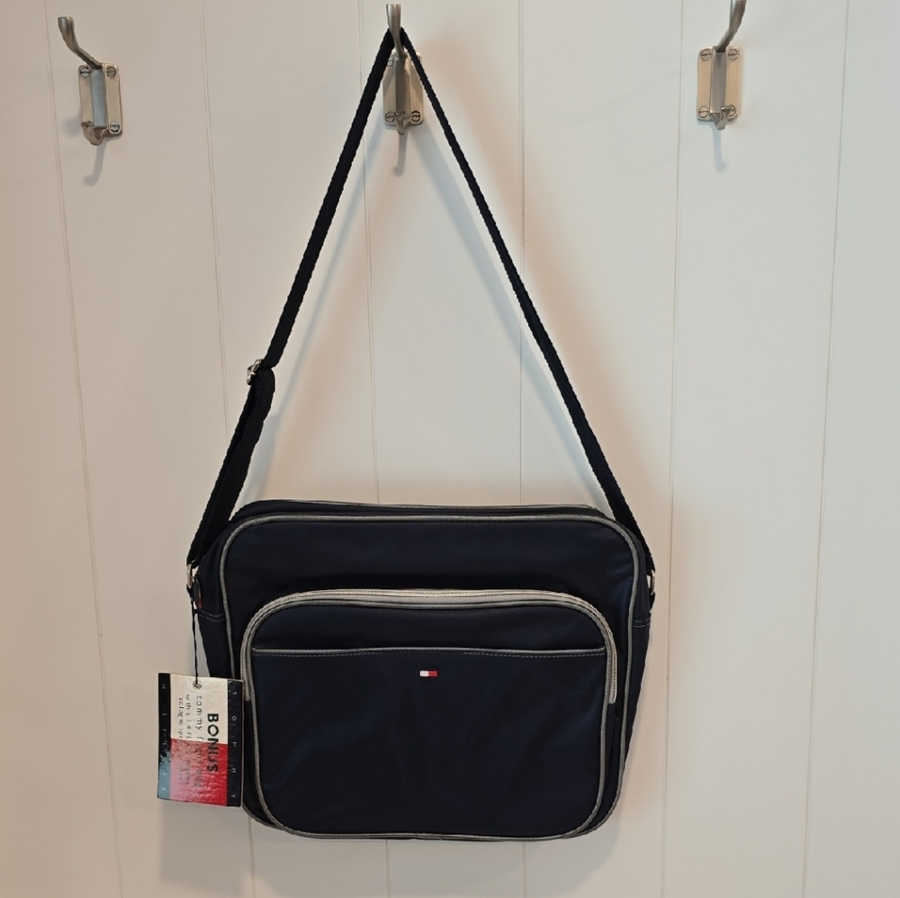 Tommy Hilfiger Dark Blue Messenger Travel Bag